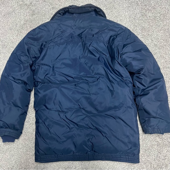 LL Bean Script Label Jacket Men’s Medium? Blue Down Puffer Zip Front Vintage 70s - Picture 8 of 9